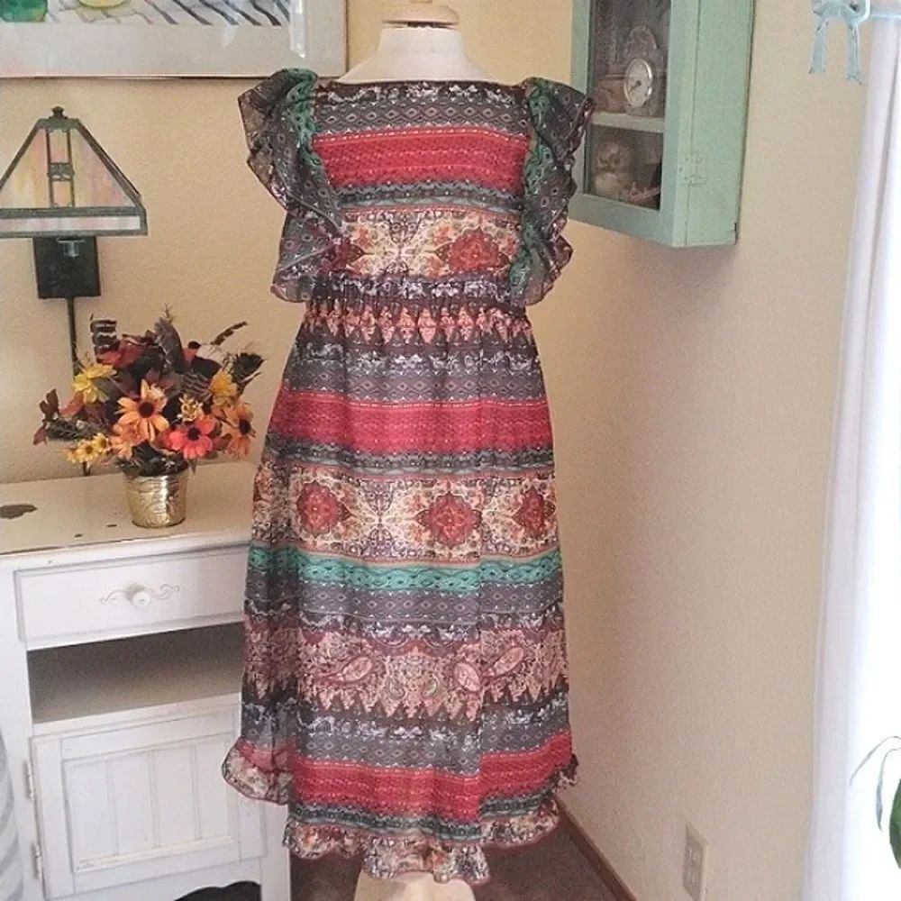 Pink Apple Native Inspired Dress - Picture 6 of 11